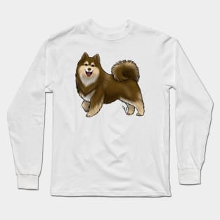 Dog - Finnish Lapphund - Brown Long Sleeve T-Shirt